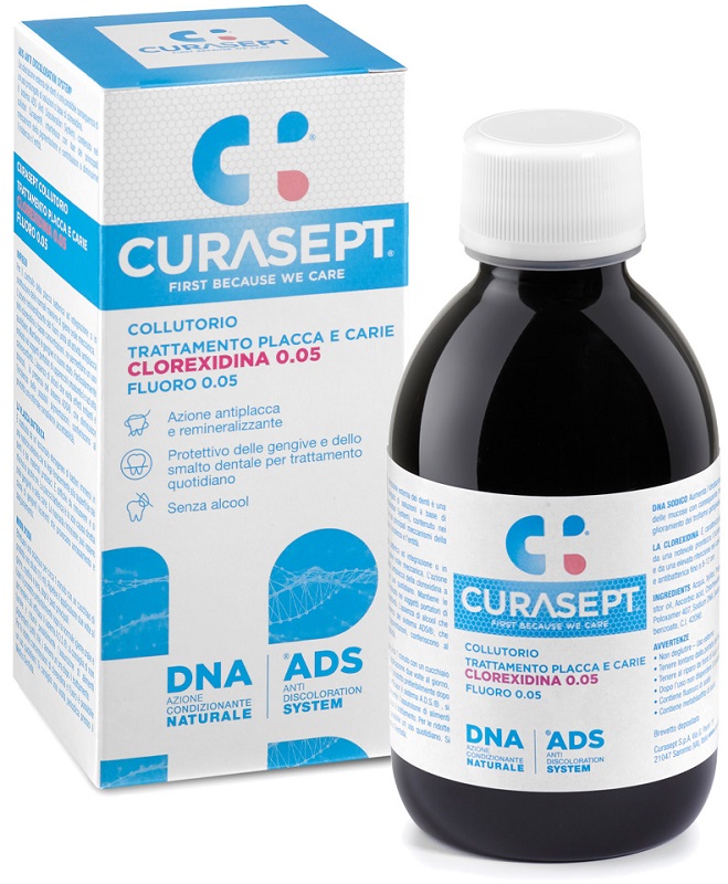 CURASEPT COLLUTORIO 0,05 ADS + DNA 200 ML - farmacia187.it