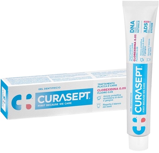 CURASEPT DENTIFRICIO 0,05 75 ML ADS+DNA - farmacia187.it