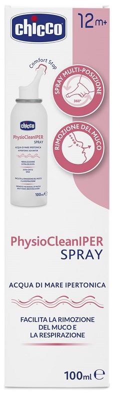 CHICCO PHYSIOCLEAN SOLUZIONE IPERTONICA SPRAY 100 ML - farmacia187.it
