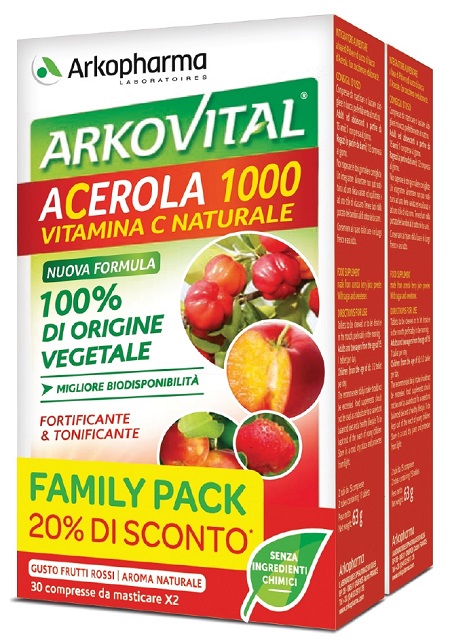 ARKOVITAL ACEROLA 1000 PACK FAMILY 60 COMPRESSE - farmacia187.it