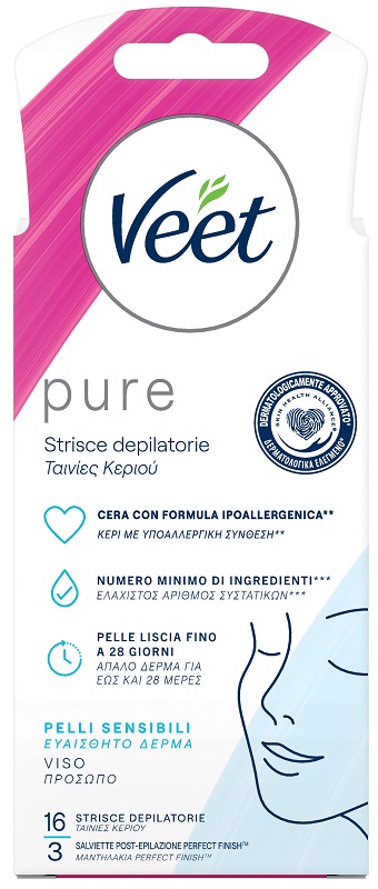 VEET STRISCE VISO IPOALLERGENICHE 16 PEZZI - farmacia187.it