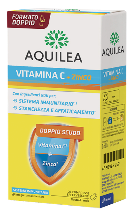 AQUILEA VITAMINA C 14 COMPRESSE EFFERVESCENTI BIPACK - farmacia187.it