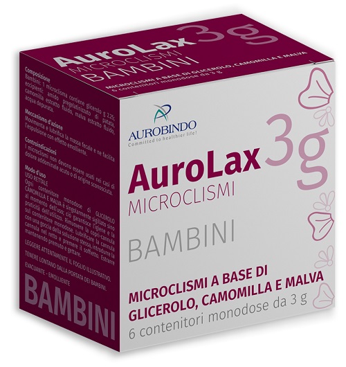 MICROCLISMI PER BAMBINI AUROLAX 6 CONTENITORI 3 G - farmacia187.it