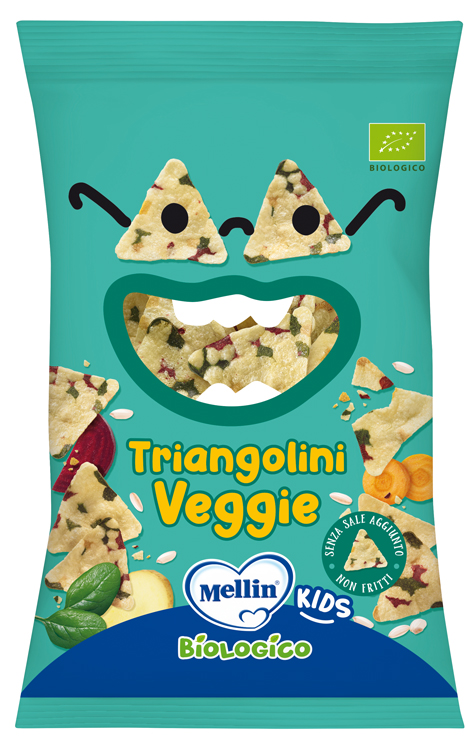 MELLIN SNACK BIO TRIANGOLINI VEGGIE 30 G - farmacia187.it