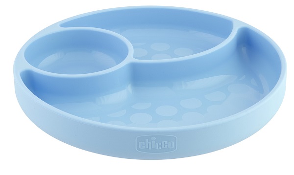 CHICCO PIATTO SILICONE VENTOSA BLU - farmacia187.it