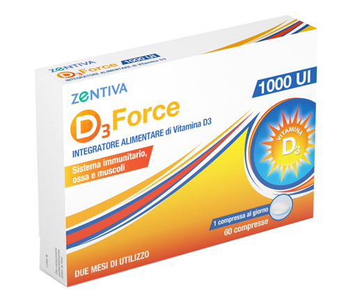 D3 FORCE ZENTIVA 1000UI 60 COMPRESSE - farmacia187.it