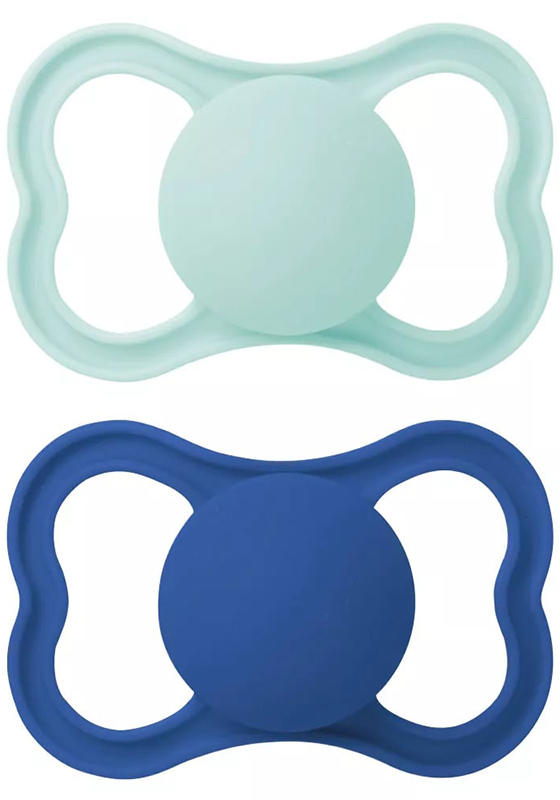 MAM AIR SUCCHIETTO 16+ MESI SILICONE MASCHIO 2 PEZZI - farmacia187.it