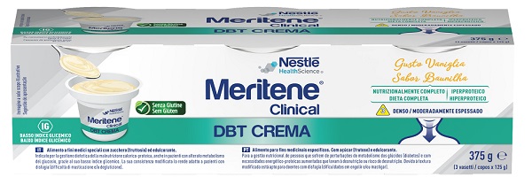 MERITENE CLINICAL DBT CREMA VANIGLIA 3 VASETTI DA 125 G SENZA GLUTINE CON EDULCORANTE - farmacia187.it