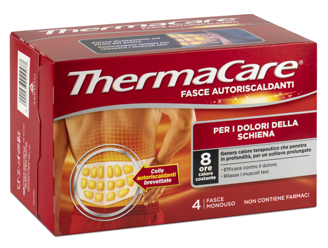 FASCIA AUTORISCALDANTE A CALORE TERAPEUTICO THERMACARE SCHIENA 4 PEZZI - farmacia187.it