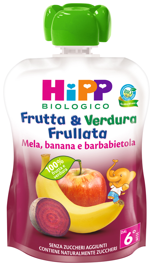 HIPP BIO FRUTTA & VERDURA MELA BANANA BARBABIETOLA 90 G - farmacia187.it