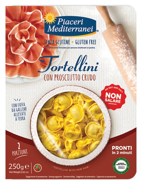 PIACERI MEDITERRANEI TORTELLINI PROSCIUTTO 250 G - farmacia187.it
