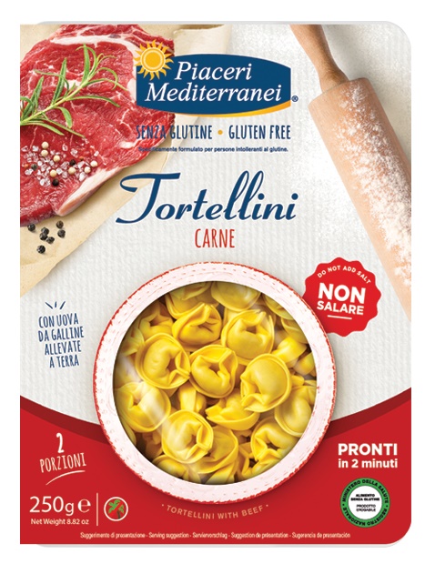 PIACERI MEDITERRANEI TORTELLINI CARNE 250 G - farmacia187.it