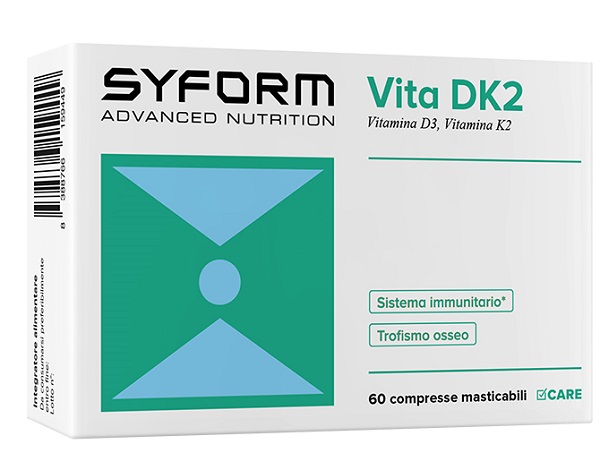 VITA DK2 60 COMPRESSE MASTICABILI SENZA GLUTINE NATURALMENTE PRIVO DI LATTOSIO - farmacia187.it