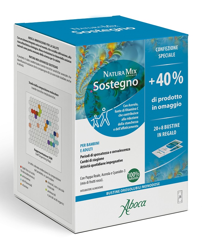 NATURA MIX ADVANCED SOSTEGNO OROSOLUBILE 28 BUSTINE CONFEZIONE SPECIALE - farmacia187.it