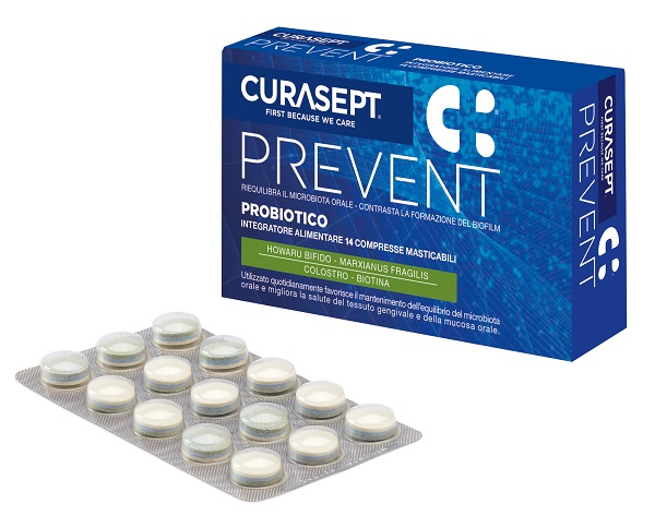 CURASEPT PREVENT PROBIOTICO 14 COMPRESSE MASTICABILI - farmacia187.it