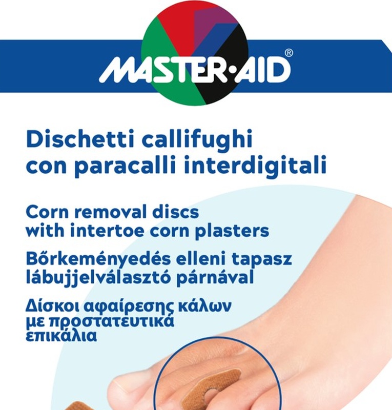 DISCHETTO CALLIFUGO 6 PEZZI + PARACALLO 6 PEZZI INTERDIGITALI MASTER-AID FOOTCARE B5 - farmacia187.it