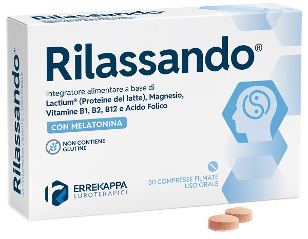 RILASSANDO 30 COMPRESSE FILMATE CON MELATONINA SENZA GLUTINE - farmacia187.it