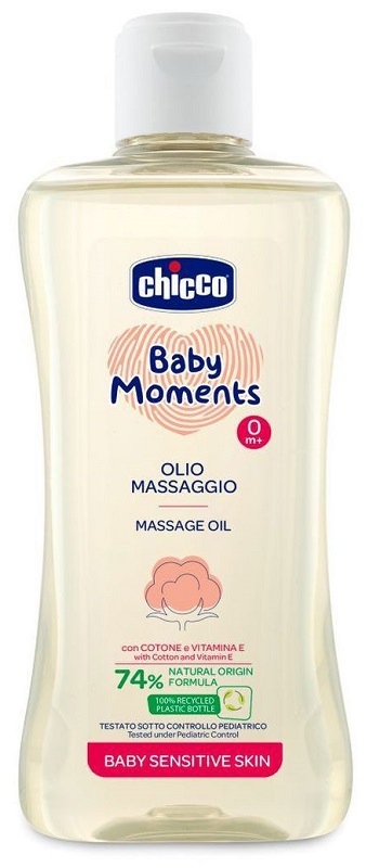CHICCO BABY MOMENTS OLIO MASSAGGIO SENSITIVE 200 ML - farmacia187.it