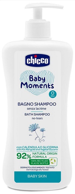 CHICCO BABY MOMENTS BAGNO SHAMPOO DELICATE 500 ML - farmacia187.it