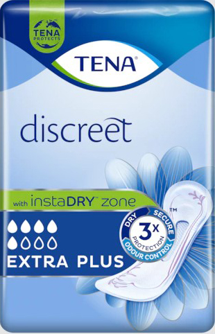 ASSORBENTE INCONTINENZA LEGGERA TENA DISCREET EXTRA PLUS 16 PEZZI - farmacia187.it