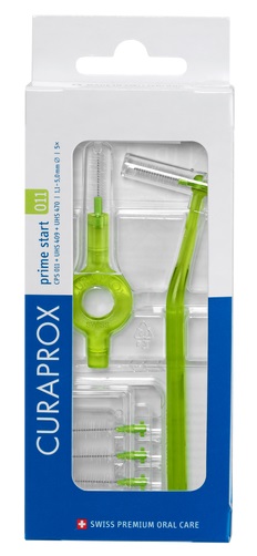 CURAPROX CPS 011 SCOVOLINO PRIME START 011 LIME GREEN 5 PEZZI - farmacia187.it