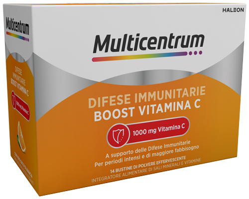 MULTICENTRUM DIFESE IMMUNITARIE BOOST VITAMINA C 14 BUSTINE - farmacia187.it