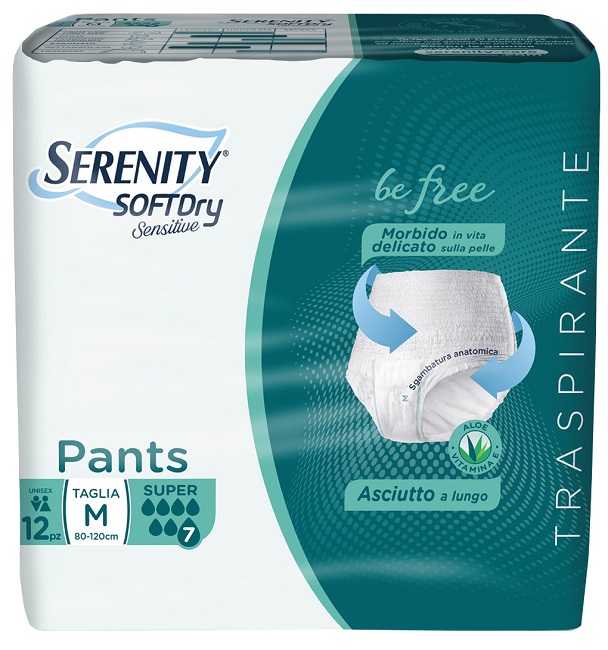 SERENITY PANTS SD SENSITIVE SUPER M 12 PEZZI - farmacia187.it