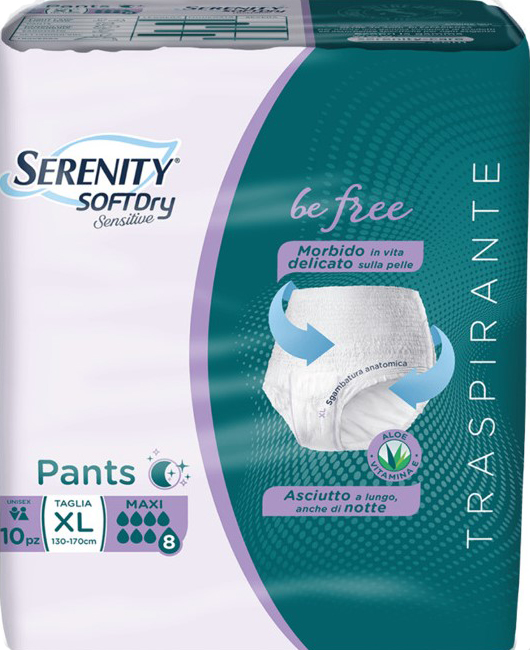 SERENITY PANTS SD SENSITIVE BE FREE MAXI XL 10 PEZZI - farmacia187.it