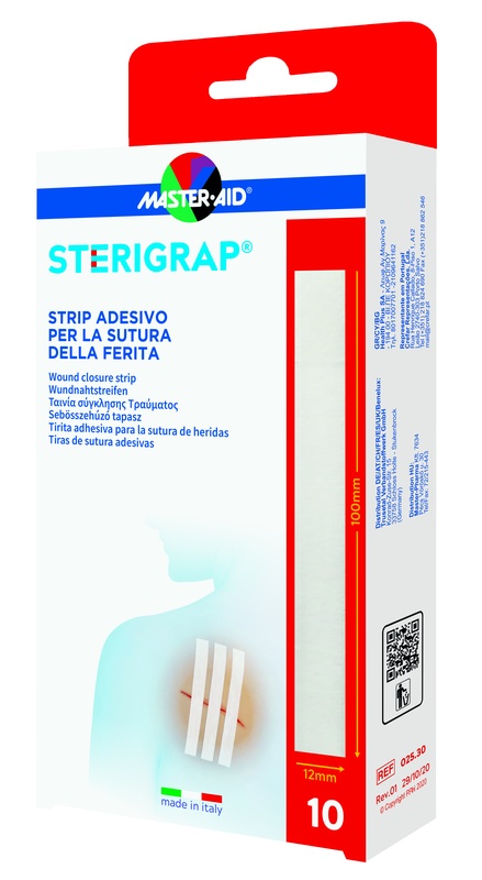 MASTER-AID STERIGRAP STRIP ADESIVO SUTURA FERITE 100X12 MM 6 PEZZI - farmacia187.it