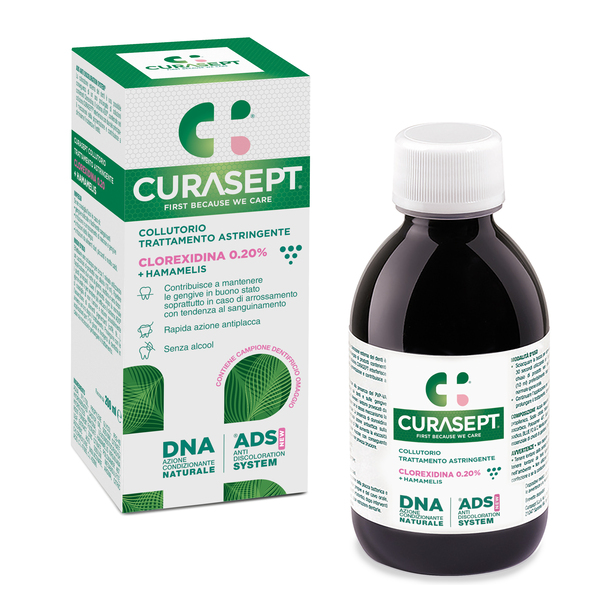 CURASEPT COLLUTORIO ADS DNA TRATTAMENTO ASTRINGENTE 200 ML + CAMPIONE OMAGGIO DENTIFRICIO ASTRINGENTE 6 ML - farmacia187.it