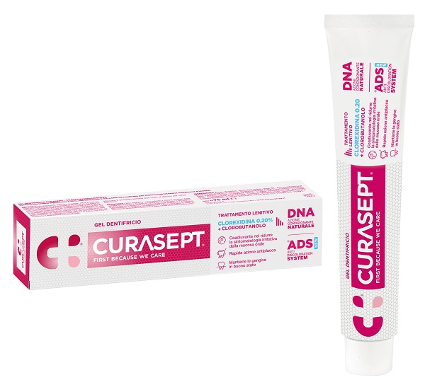 CURASEPT GEL DENTIFRICIO ADS DNA TRATTAMENTO LENITIVO 75 ML - farmacia187.it