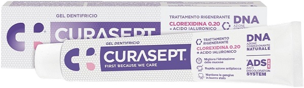 CURASEPT GEL DENTIFRICIO ADS DNA TRATTAMENTO RIGENERANTE 75 ML - farmacia187.it