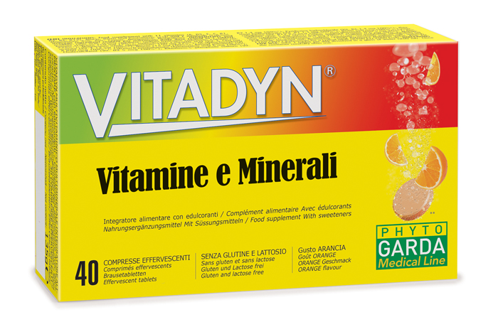 VITADYN VITAMINE/MINERALI 40 COMPRESSE EFFERVESCENTI IN 2 TUBI - farmacia187.it