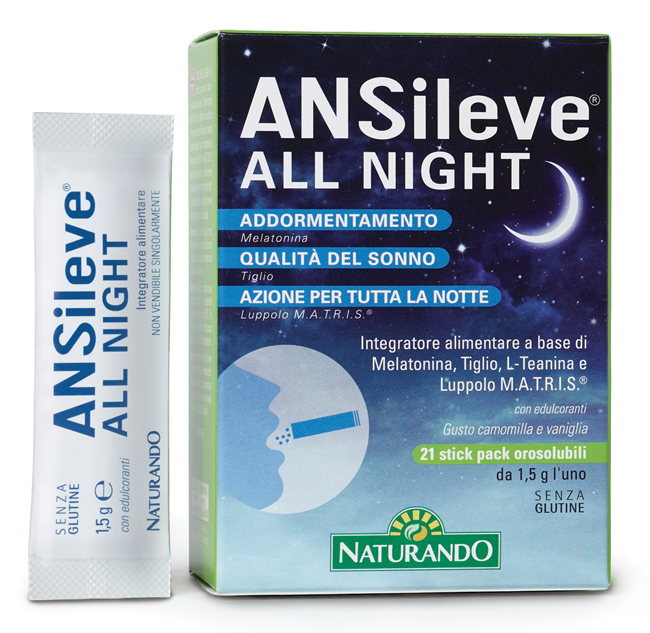 ANSILEVE ALL NIGHT 21 STICK PACK OROSOLUBILI - farmacia187.it
