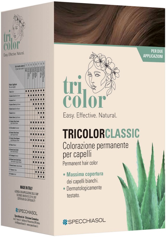 TRICOLOR CLASSIC 6 BIONDO SCURO 2 TUBI 50 ML + 2 SHAKER 50 ML + 4 BUSTINE 8 ML - farmacia187.it