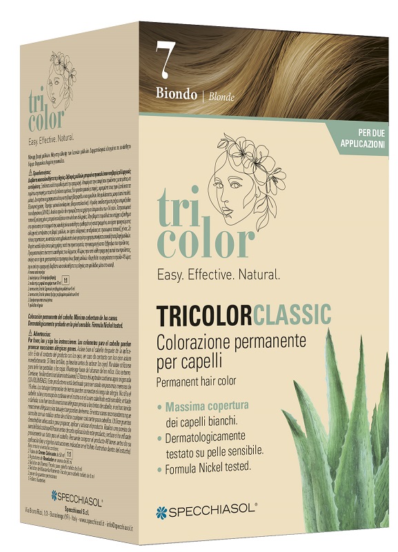 TRICOLOR CLASSIC 7 BIONDO 2 TUBI 50 ML + 2 SHAKER 50 ML + 4 BUSTINE 8 ML - farmacia187.it
