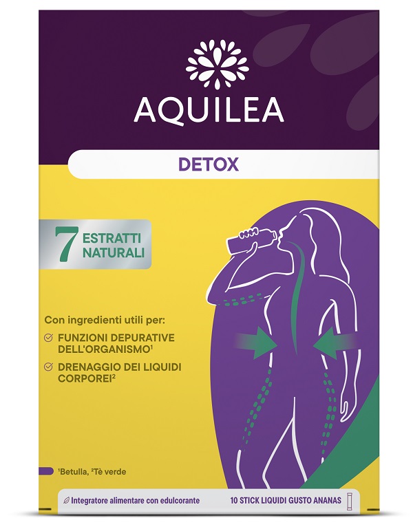 AQUILEA DETOX 10 STICK DA 15 ML CON EDULCORANTI - farmacia187.it