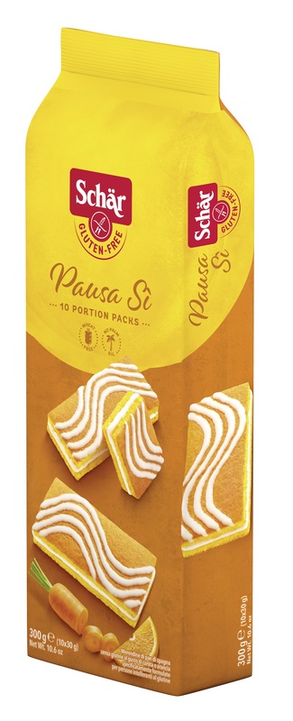 SCHAR PAUSA SI' MERENDINE DI PAN DI SPAGNA AL GUSTO DI CAROTA E ARANCIA 10 PORZIONI DA 30 G - farmacia187.it