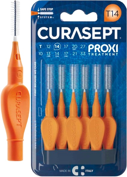 CURASEPT PROXI T14 ARANCIO/ORANGE 6 PEZZI - farmacia187.it