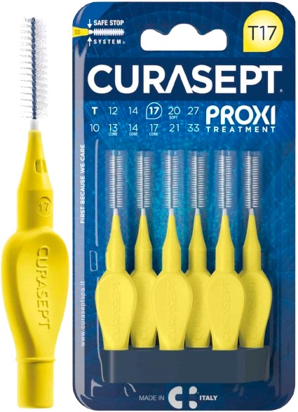 CURASEPT PROXI T17 GIALLO/YELLOW 6 PEZZI - farmacia187.it