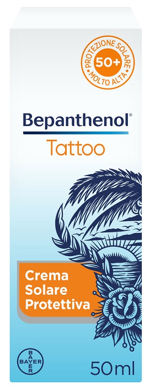 BEPANTHENOL TATTOO CREMA SOLARE PROTETTIVA SPF50+ 50 ML - farmacia187.it