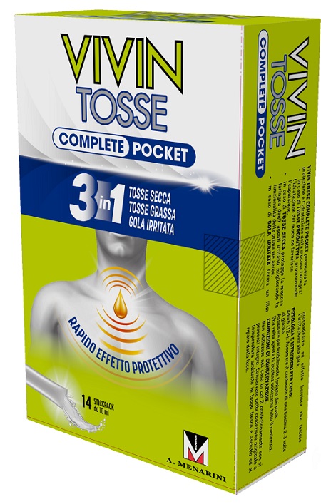 VIVIN TOSSE COMPLETE POCKET 14 STICK PACK DA 10 ML - farmacia187.it