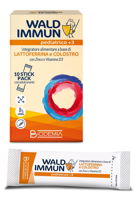 WALD IMMUN PEDIATRICO +3 10 STICK GUSTO CIOCCOLATO - farmacia187.it