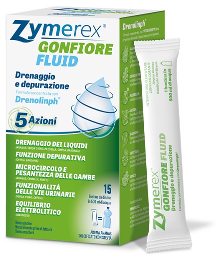 ZYMEREX GONFIORE FLUID ANANAS 15 BUSTINE DA 15 ML CON EDULCORANTI SENZA ZUCCHERI SENZA GLUTINE SENZA LATTOSIO - farmacia187.it