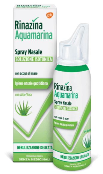 RINAZINA AQUAMARINA FAMILY SPRAY NASALE ISOTONICO DELICATO 100 ML - farmacia187.it
