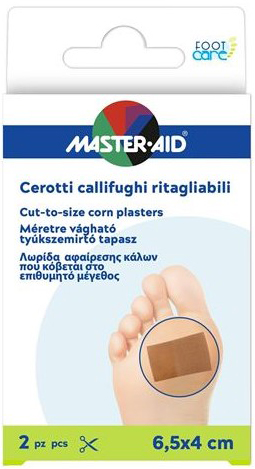 CEROTTO CALLIFUGO MASTER-AID FOOTCARE RITAGLIABILE 64X40 MM 2 PEZZI B3 - farmacia187.it
