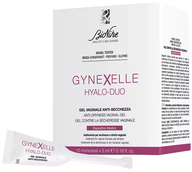 GYNEXELLE HYALO-DUO GEL VAGINALE ANTI-SECCHEZZA 10 PEZZI DA 15 ML - farmacia187.it