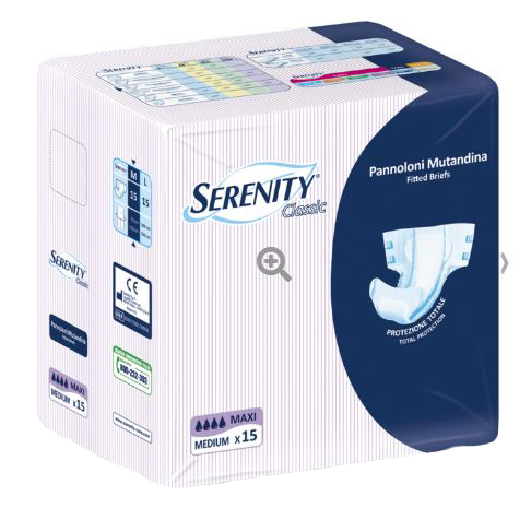 PANNOLONE MUTANDINA SERENITY CLASSIC MAXI TAGLIA EXTRALARGE 15 PEZZI - farmacia187.it