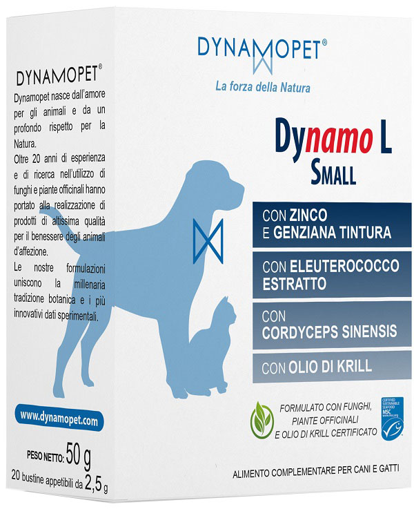 DYNAMO L SMALL 20 BUSTINE APPETIBILI DA 2,5 G - farmacia187.it