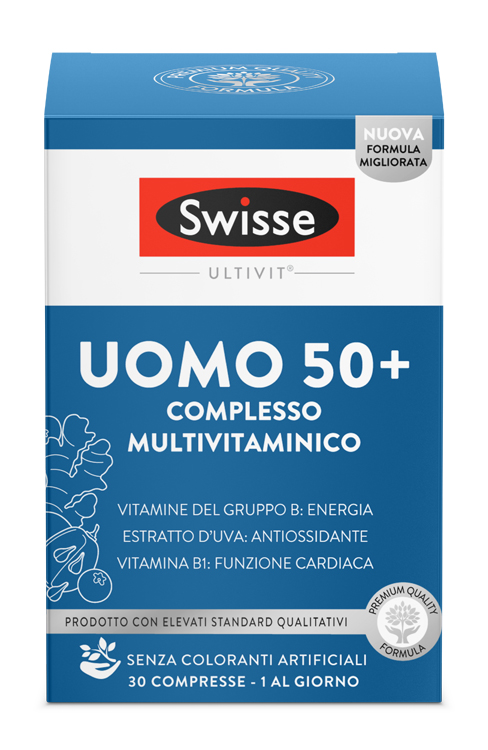 SWISSE MULTIVITAMINICO UOMO 50+ 30 COMPRESSE - farmacia187.it